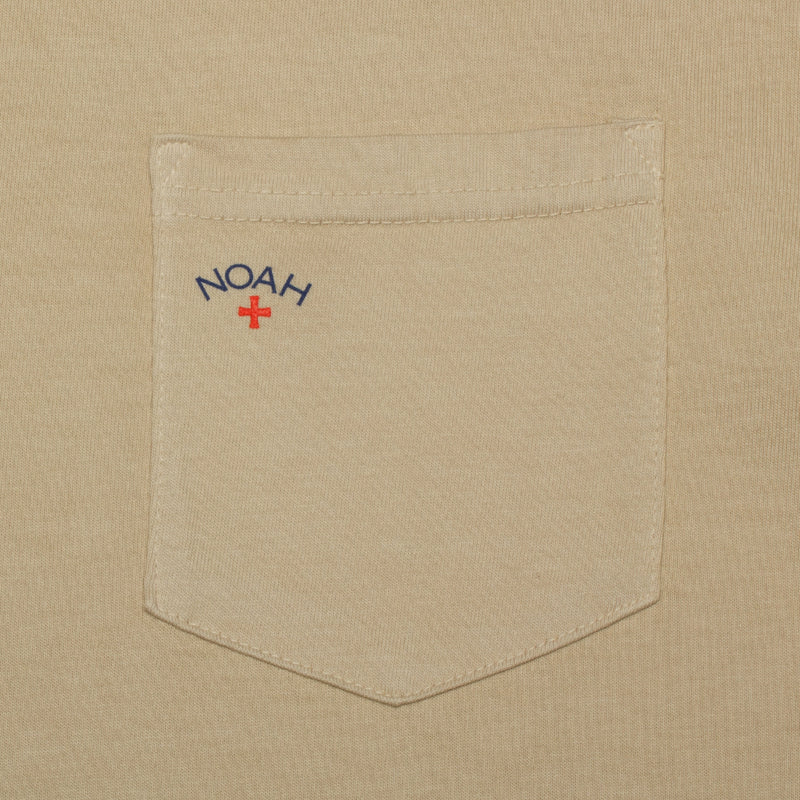 Noah Core Logo Pocket T-Shirt Color : Sand