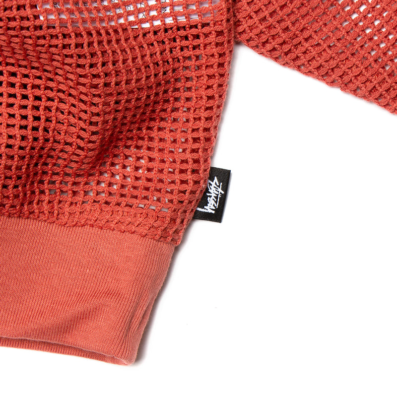 Stussy Cotton Mesh L/S Crew Brick