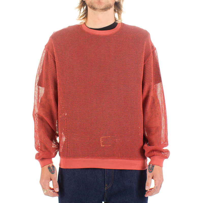 Stussy Cotton Mesh L/S Crew Brick