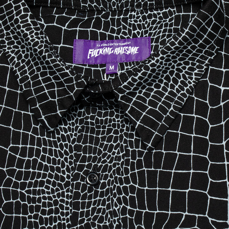 Fucking Awesome Crocodile Shirt Black  Edit alt text