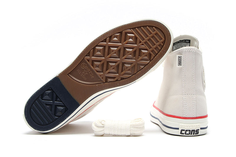 Converse CTAS Pro Hi : Egret / Gold / Red