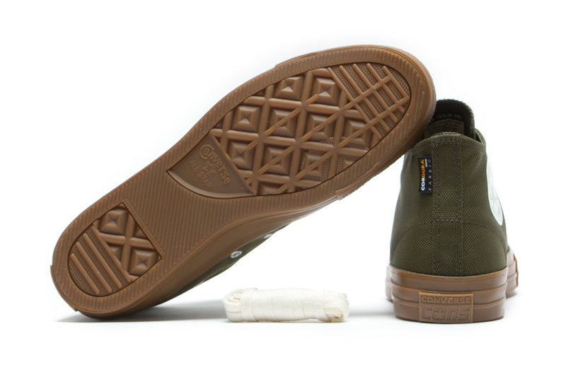 Converse CTAS Pro Mid : Cargo Khaki / Dark Egret / Gum