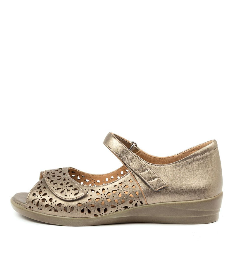 Women's Ziera Daffodil in Greige Leather sku: ZR10104NK6LE