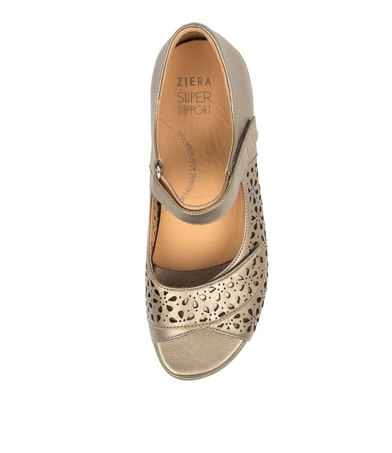 Women's Ziera Daffodil in Greige Leather sku: ZR10104NK6LE