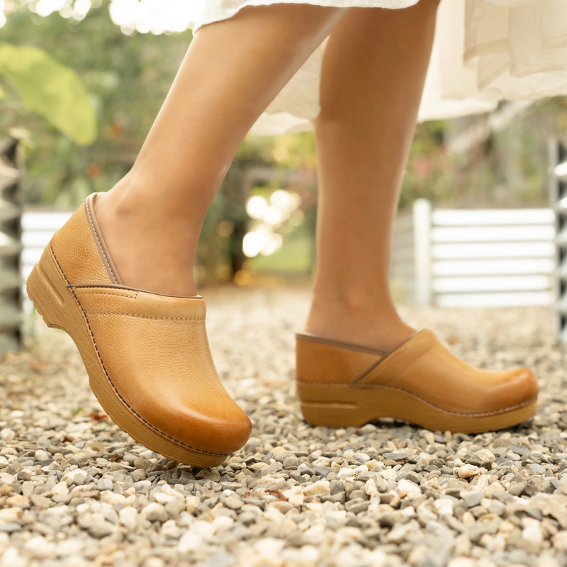 Dansko Professional Clog (Women) - Honey Distressed Dress-Casual - Clogs & Mules - The Heel Shoe Fitters