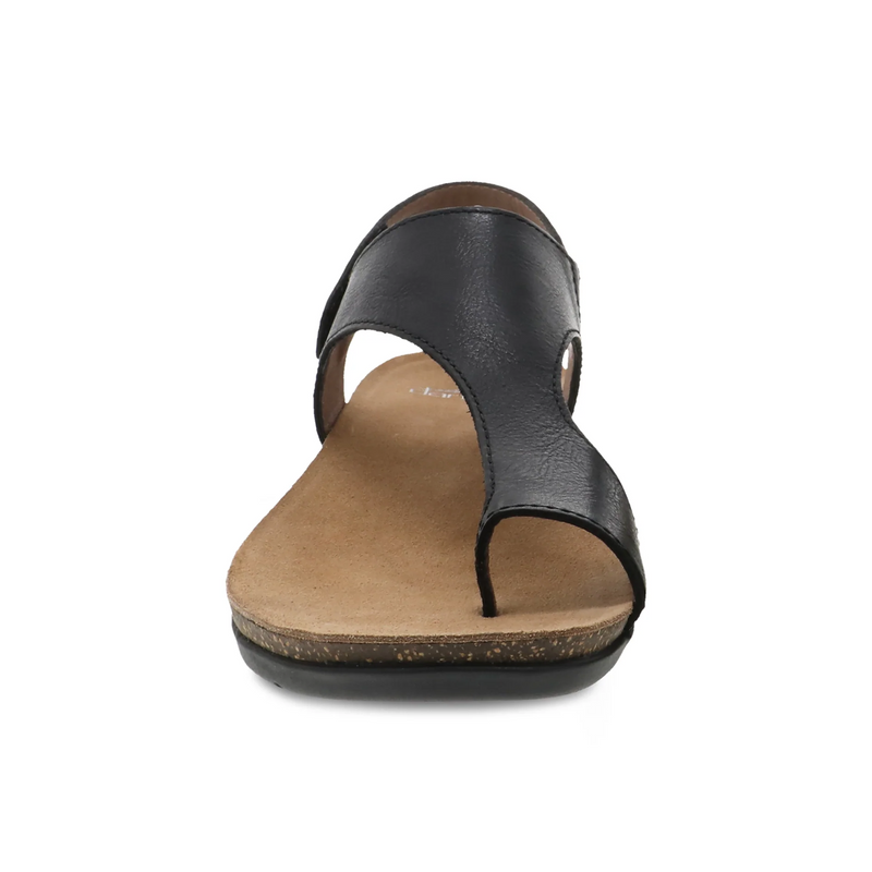 Dansko Reece Backstrap Sandal (Women) - Black Waxy Burnished Sandal - Backstrap - The Heel Shoe Fitters