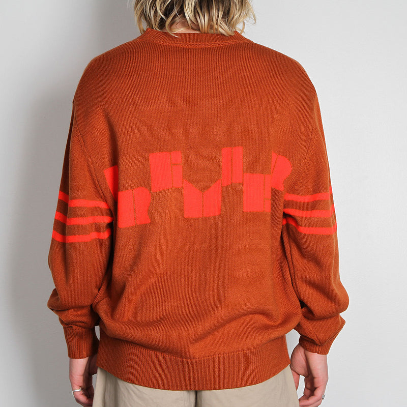 Premier Deco Knit Sweater : Brown / Orange
