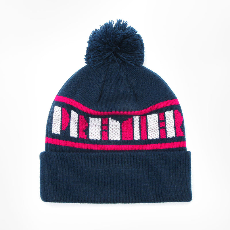 Premier Deco Pom Beanie : Navy