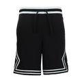 Men's black basketball shorts with drawstring waist and white edge trim