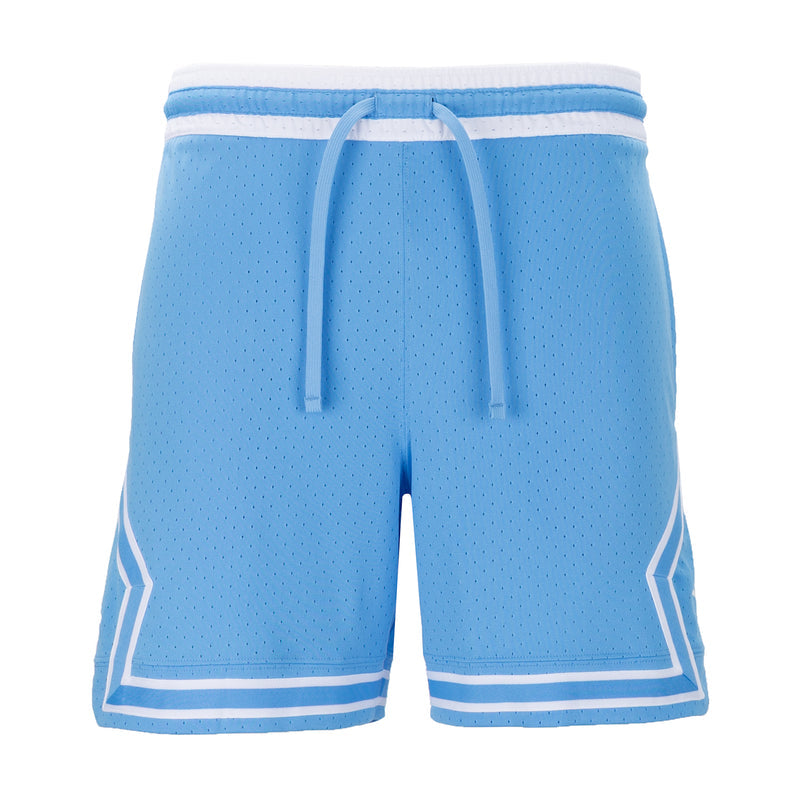 Men's basketball shorts, University Blue, drawstring waist, striped trim