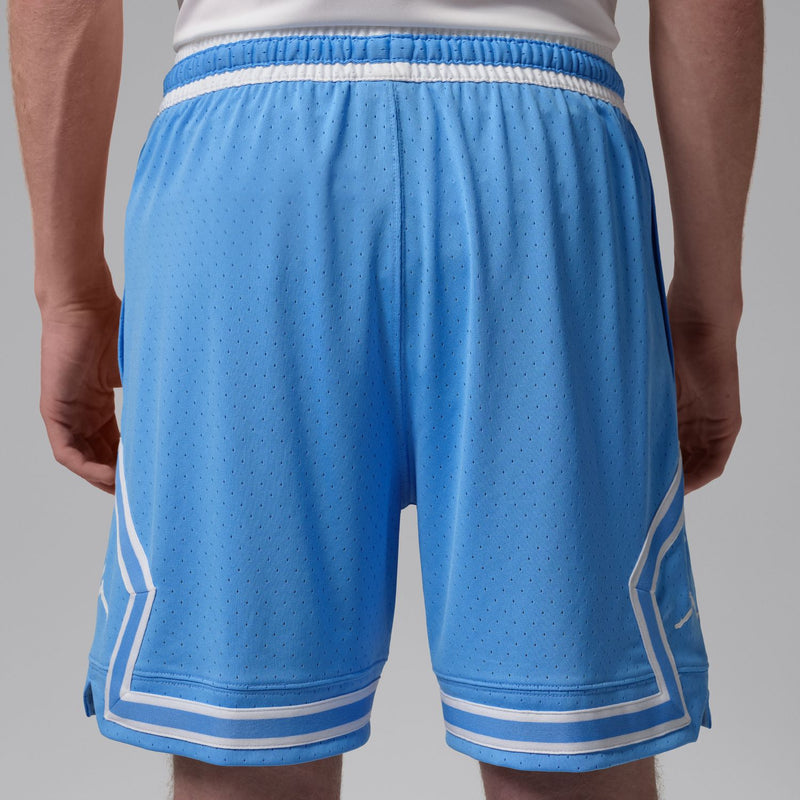 Men's basketball shorts, University Blue, striped side panels and elastic waistband
