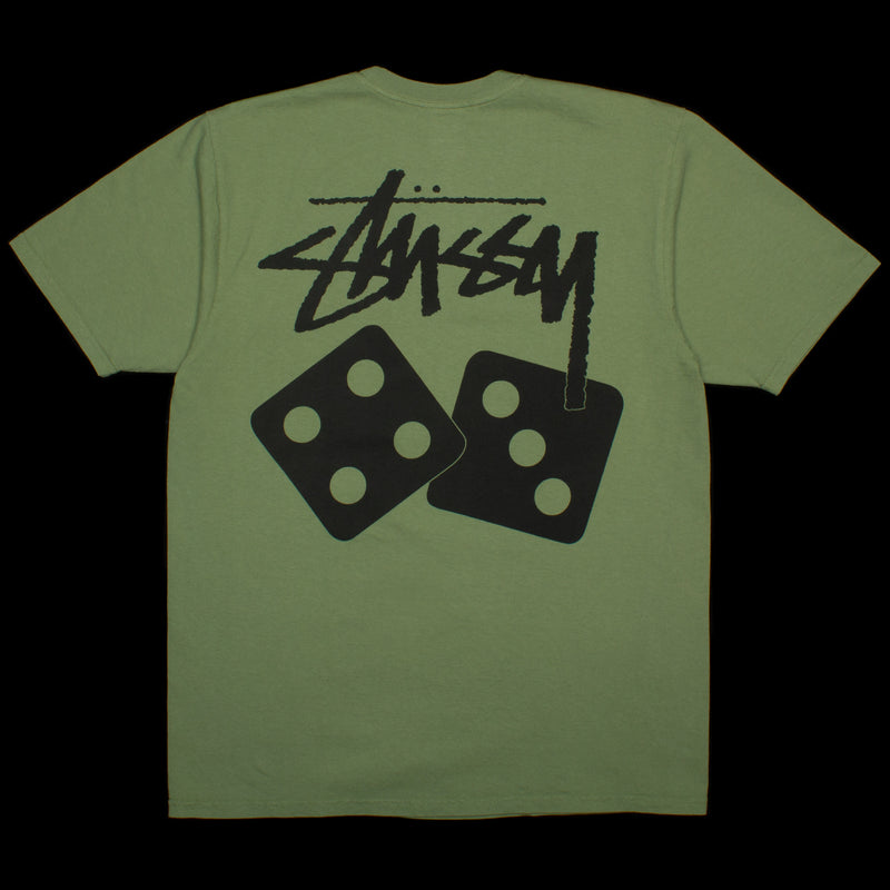 Stussy Dice Pigment Dyed T-Shirt  Artichoke