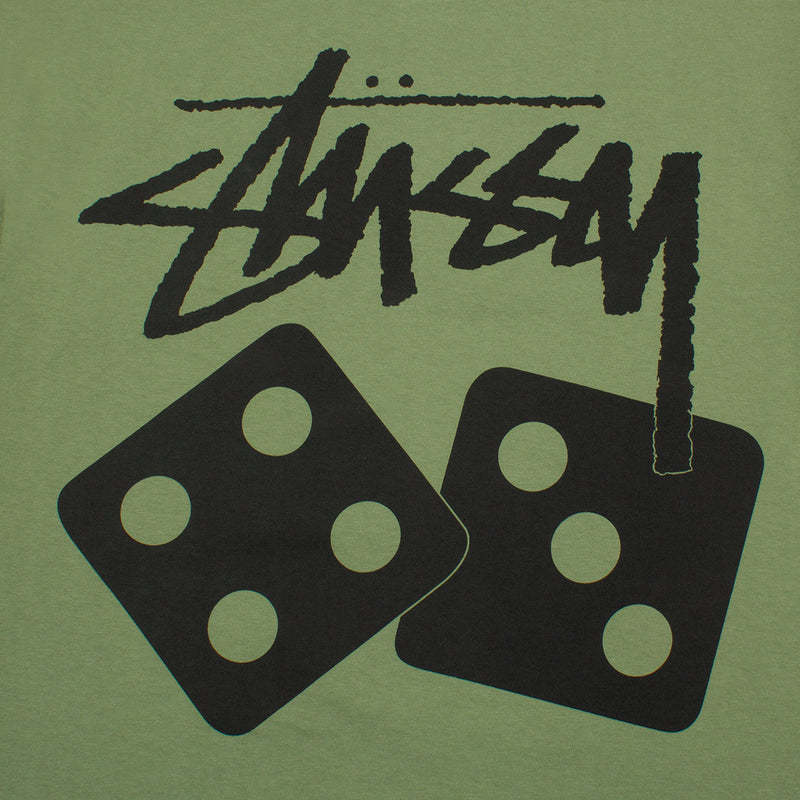 Stussy Dice Pigment Dyed T-Shirt  Artichoke