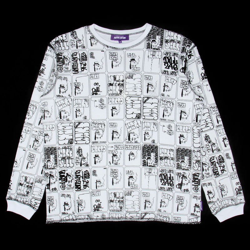 Fucking Awesome Dill Wanto Thermal Shirt White Black