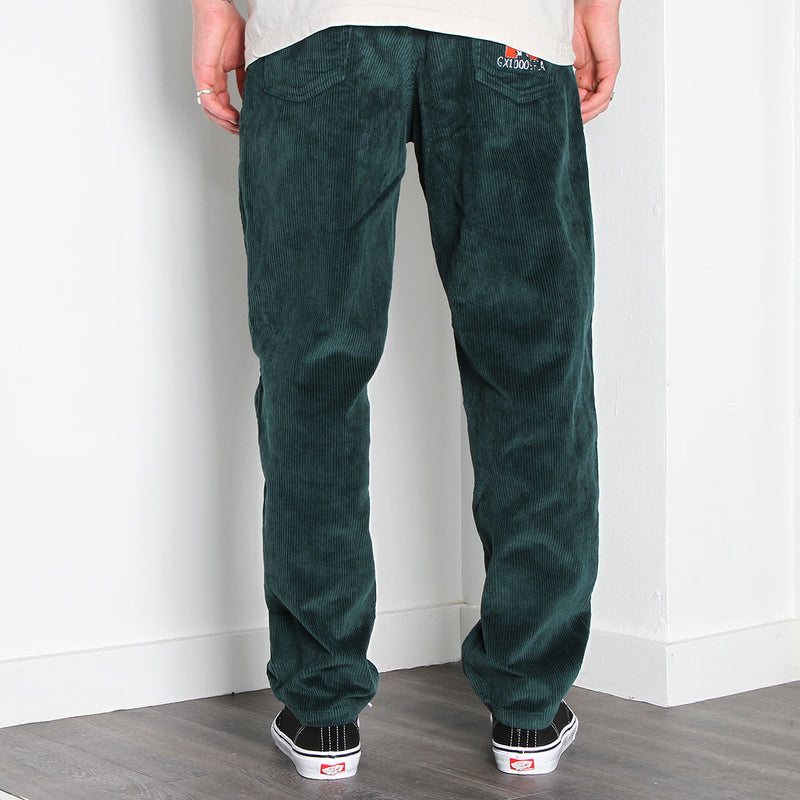 GX1000 Dimethyltryptamine Baggy Cord Pant - Forest Green