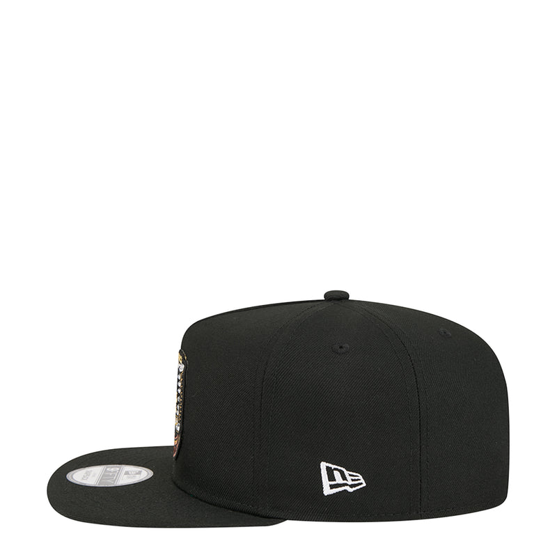 Black baseball cap with New Era logo on the side