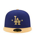 Navy and gold Los Angeles baseball cap with LA logo on the front