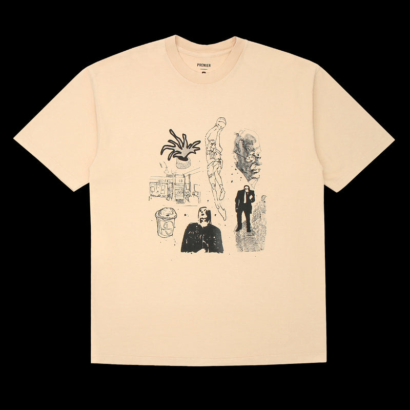 Premier Doodle T-Shirt Beige