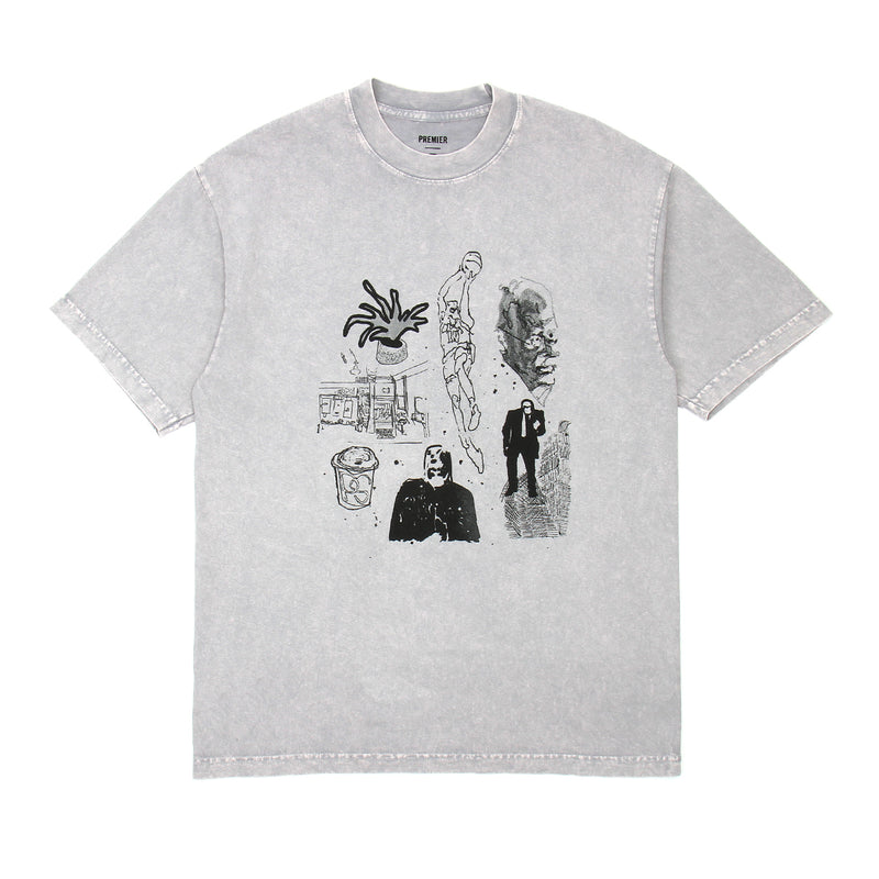 Premier Doodle T-Shirt Ice Grey