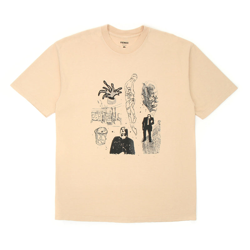 Premier Doodle T-Shirt Beige
