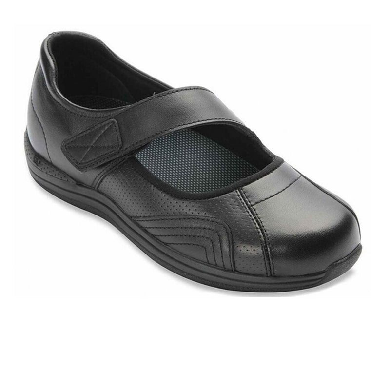 Drew Heather Mary Jane (Women) - Black Leather Dress-Casual - Mary Janes - The Heel Shoe Fitters