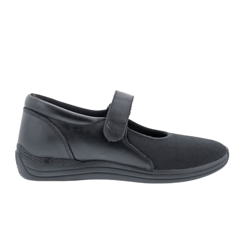 Drew Magnolia Mary Jane (Women) - Black Leather Stretch Dress-Casual - Mary Janes - The Heel Shoe Fitters