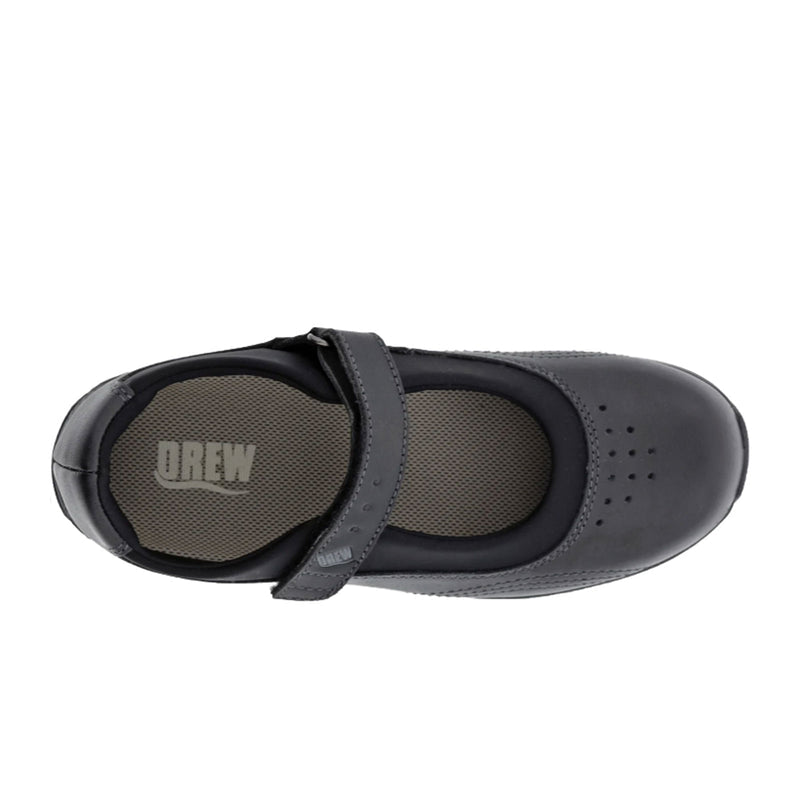 Drew Rose Mary Jane (Women) - Black Leather/Black Stretch Dress-Casual - Mary Janes - The Heel Shoe Fitters