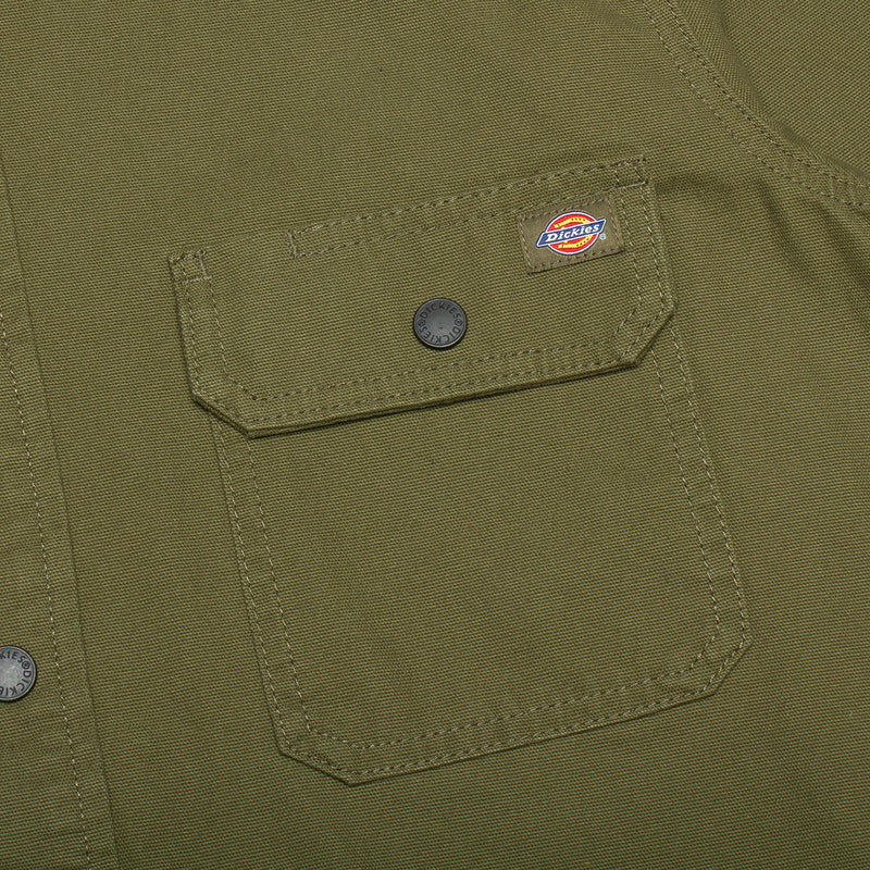 Dickies Duck Flannel-Lined Shirt Military Green