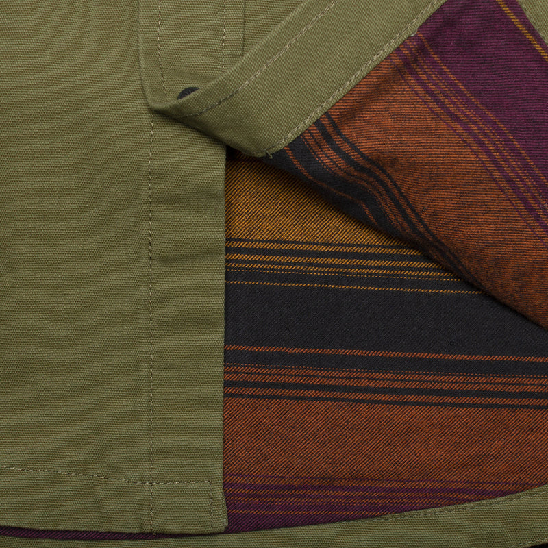 Dickies Duck Flannel-Lined Shirt Military Green