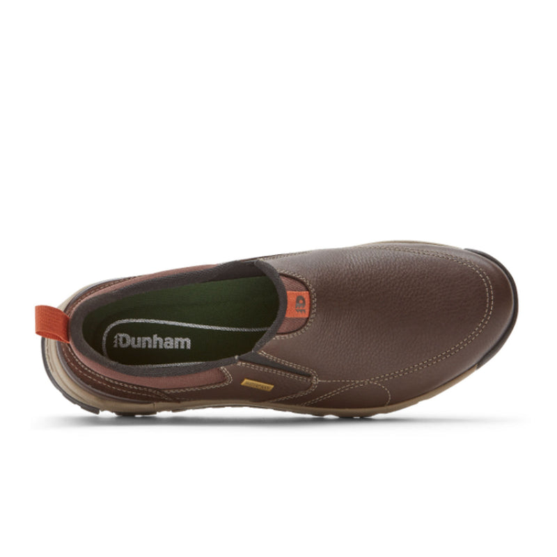 Dunham Glastonbury Slip On (Men) - Brown Leather Dress-Casual - Slip On - The Heel Shoe Fitters