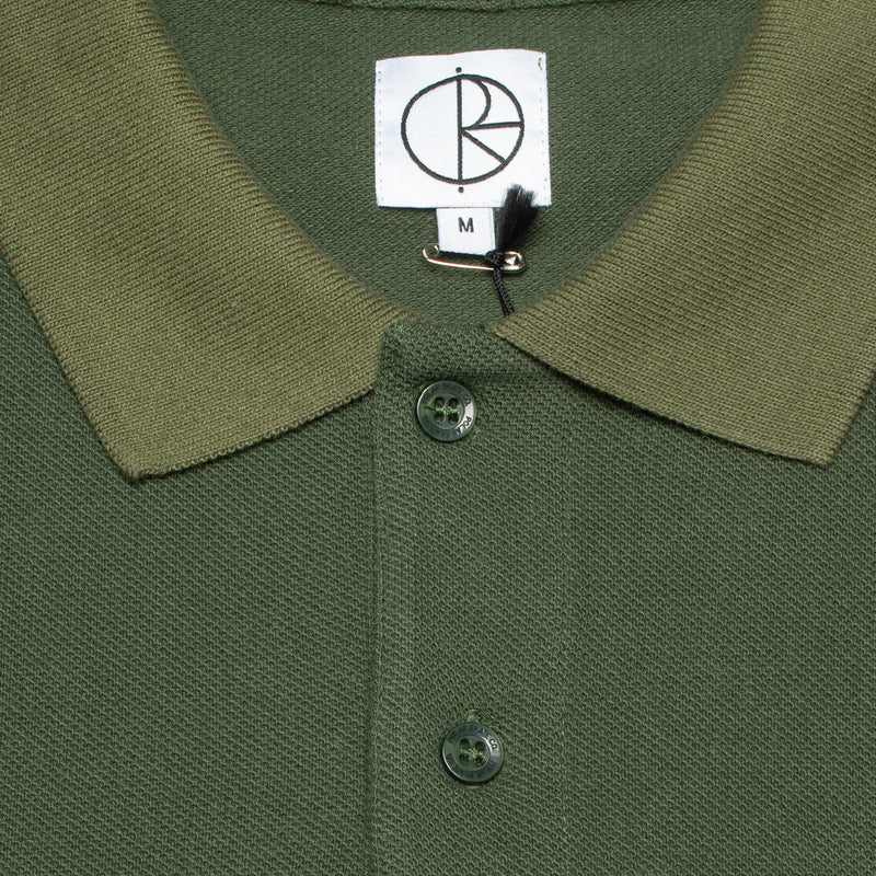 Polar Duo Polo Shirt Dark Olive  Edit alt text