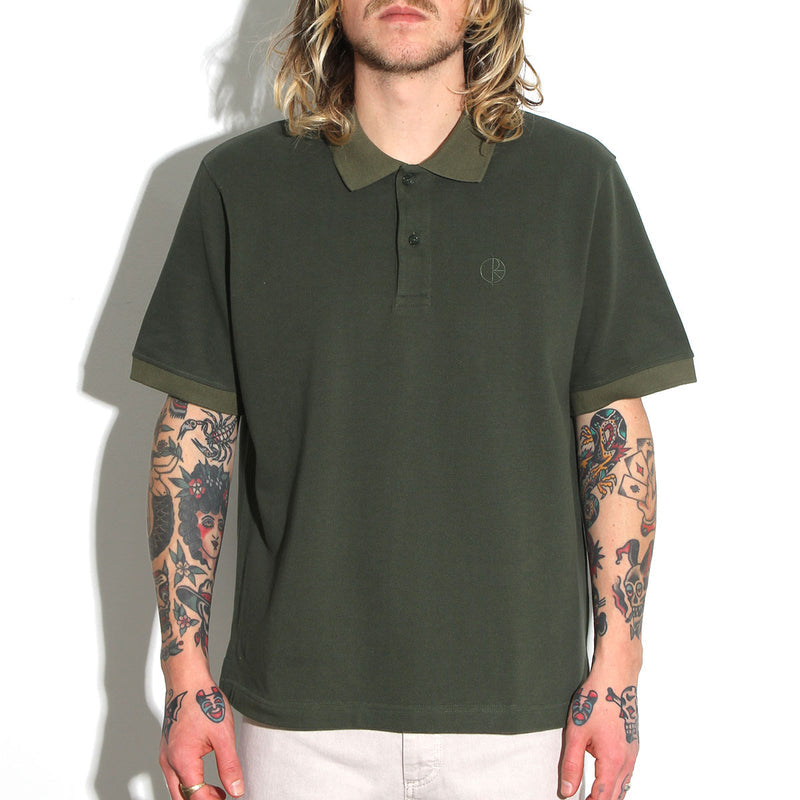 Polar Duo Polo Shirt Dark Olive  Edit alt text