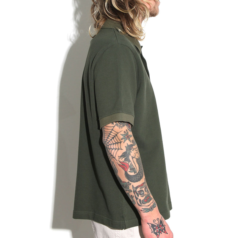 Polar Duo Polo Shirt Dark Olive  Edit alt text