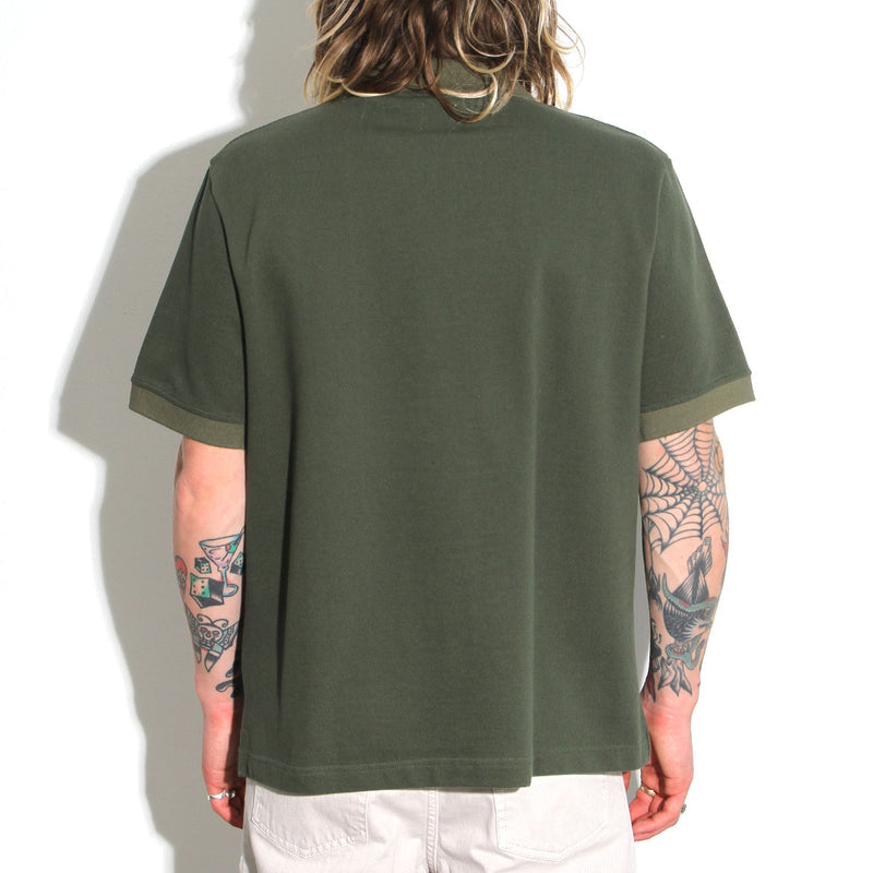 Polar Duo Polo Shirt Dark Olive  Edit alt text
