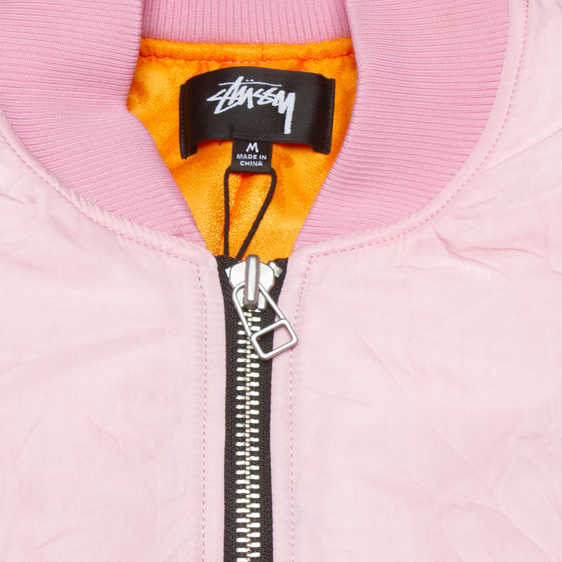 Stussy Dyed Nylon Bomber  Pink