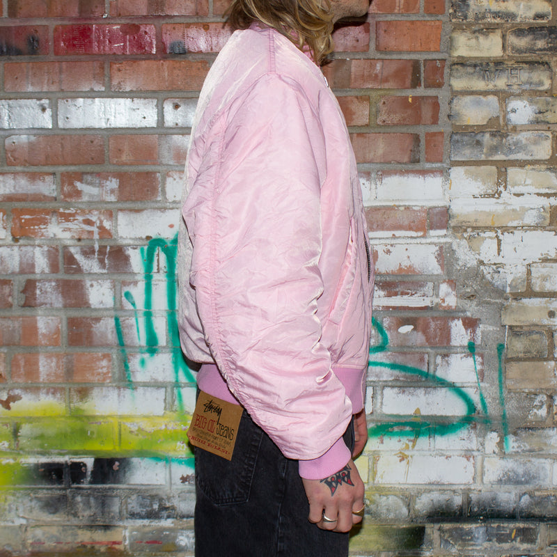 Stussy Dyed Nylon Bomber  Pink