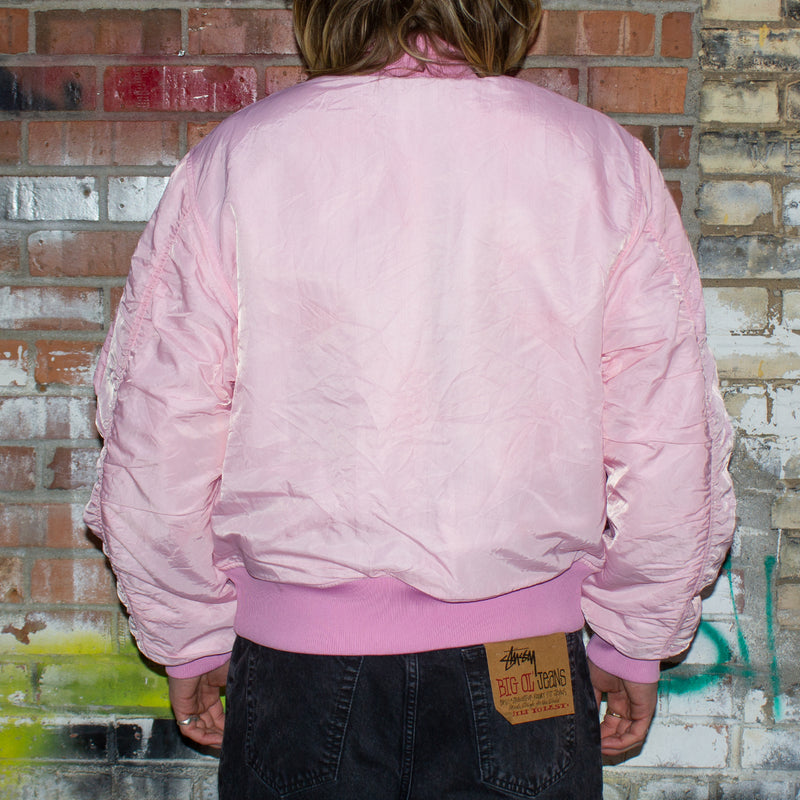 Stussy Dyed Nylon Bomber  Pink