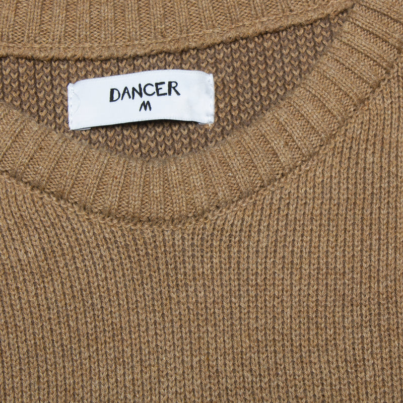 Dancer Elbow Logo Crew Knit Beige