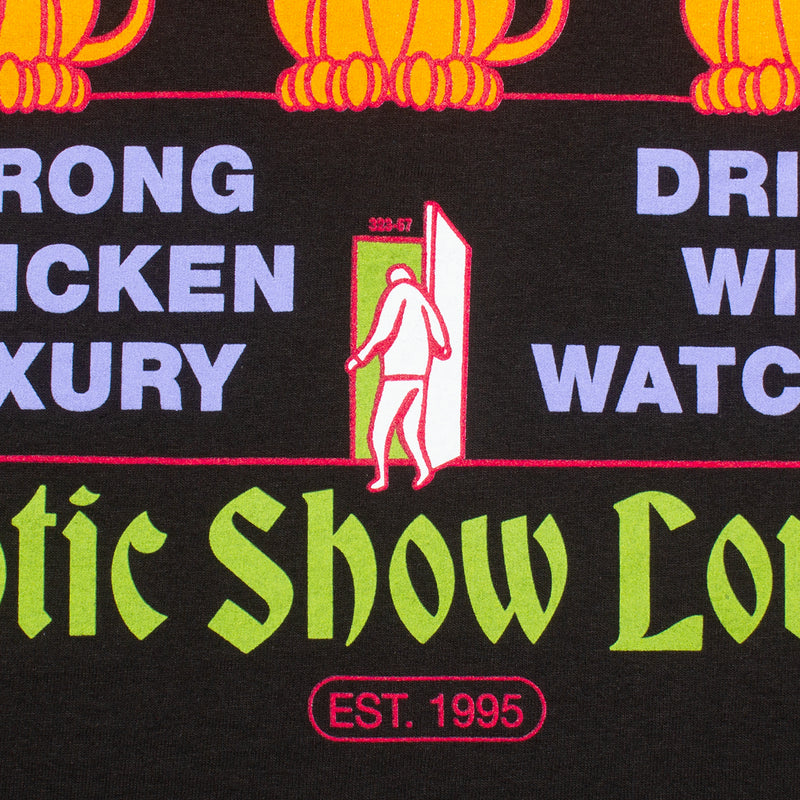 Cold World Frozen Goods | Exotic Show Lounge T-Shirt Style # SS23-T01-BLK Color : Black