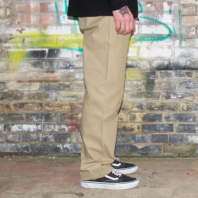 Krooked Eyes Ripstop Double Knee Pant Color : Khaki / Yellow