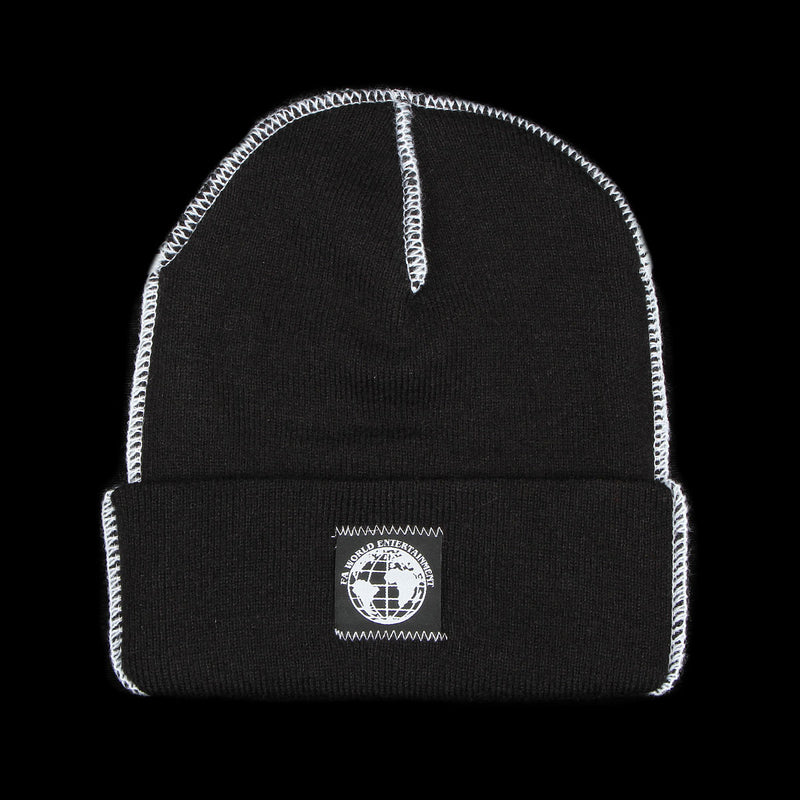 Fucking Awesome FA World Contrast Stitch Cuff Beanie Black