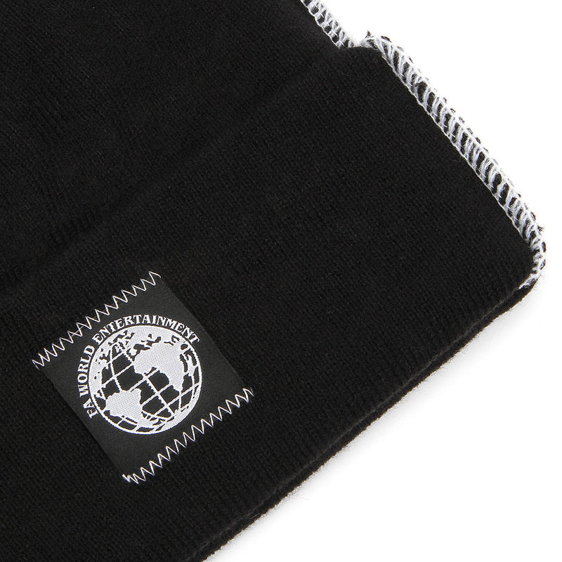 Fucking Awesome FA World Contrast Stitch Cuff Beanie Black