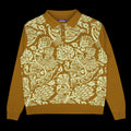 Fucking Awesome Fancy Knit L/S Polo Shirt Gold Ivory