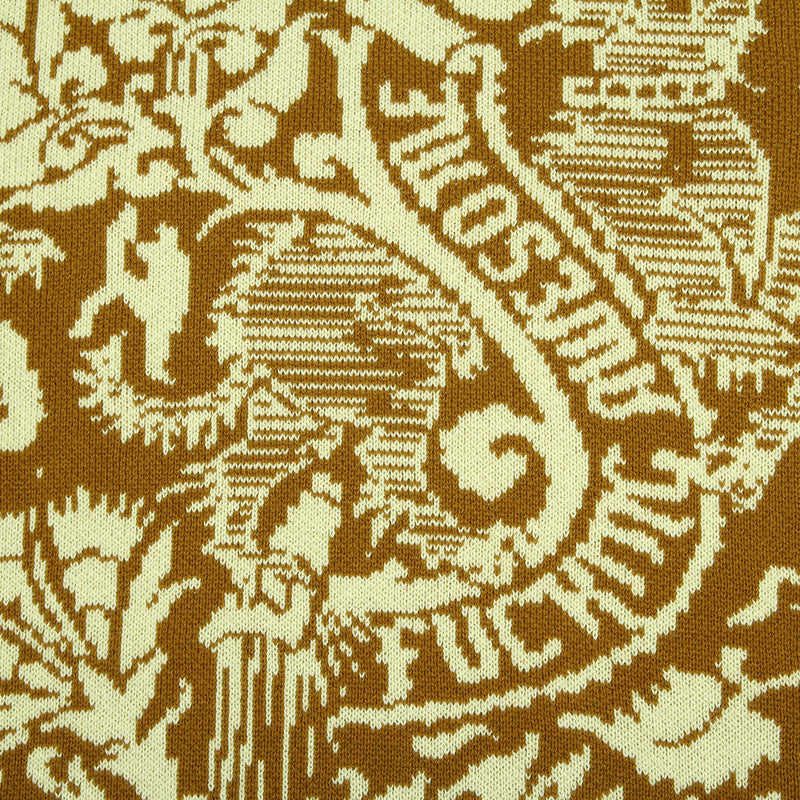 Fucking Awesome Fancy Knit L/S Polo Shirt Gold Ivory