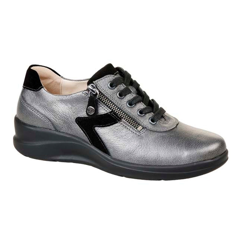 Fidelio Hallux Harmony Lace Up (Women) - Asphalt/Combi Athletic - Walking - The Heel Shoe Fitters