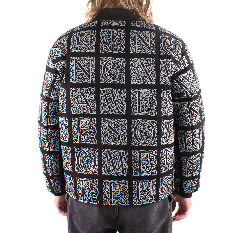 Fucking Awesome Filigree Bomber Jacket Color : Black  Edit alt text