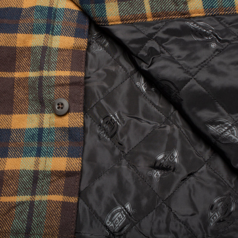 Flannel Quilted Lined Shirt Jacket