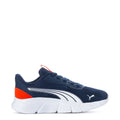 Kids FlexFocus Lite sneakers in navy with white sole and red side stripe