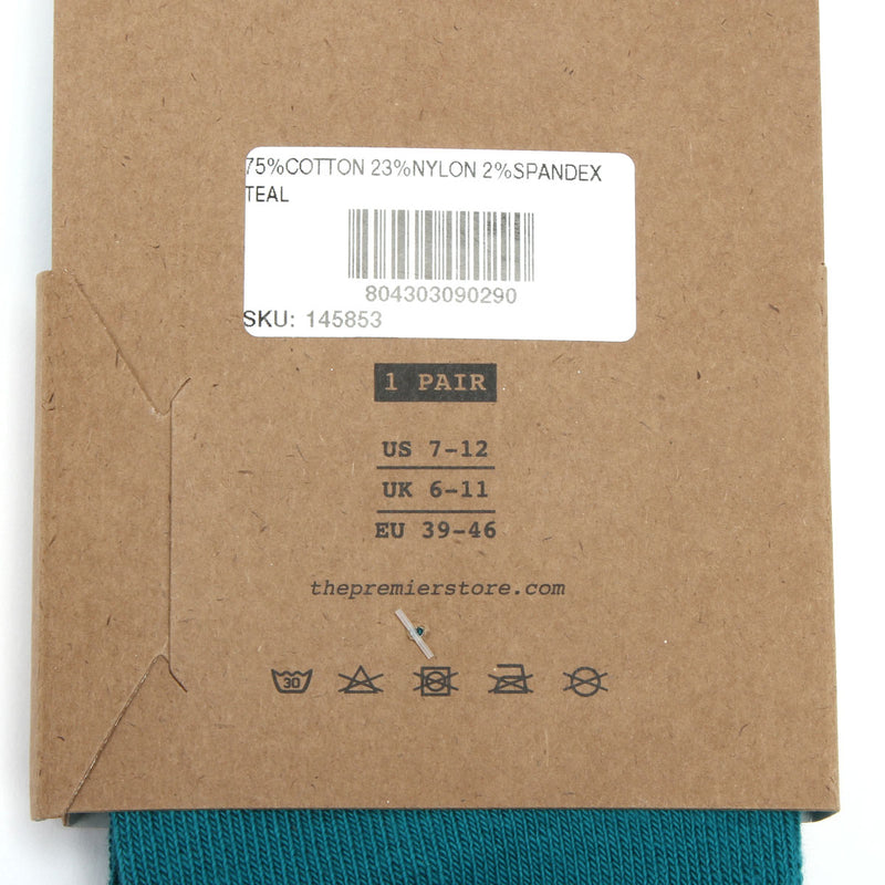 Floral Crew Sock Teal