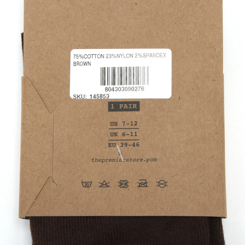 Floral Crew Sock Chocolate